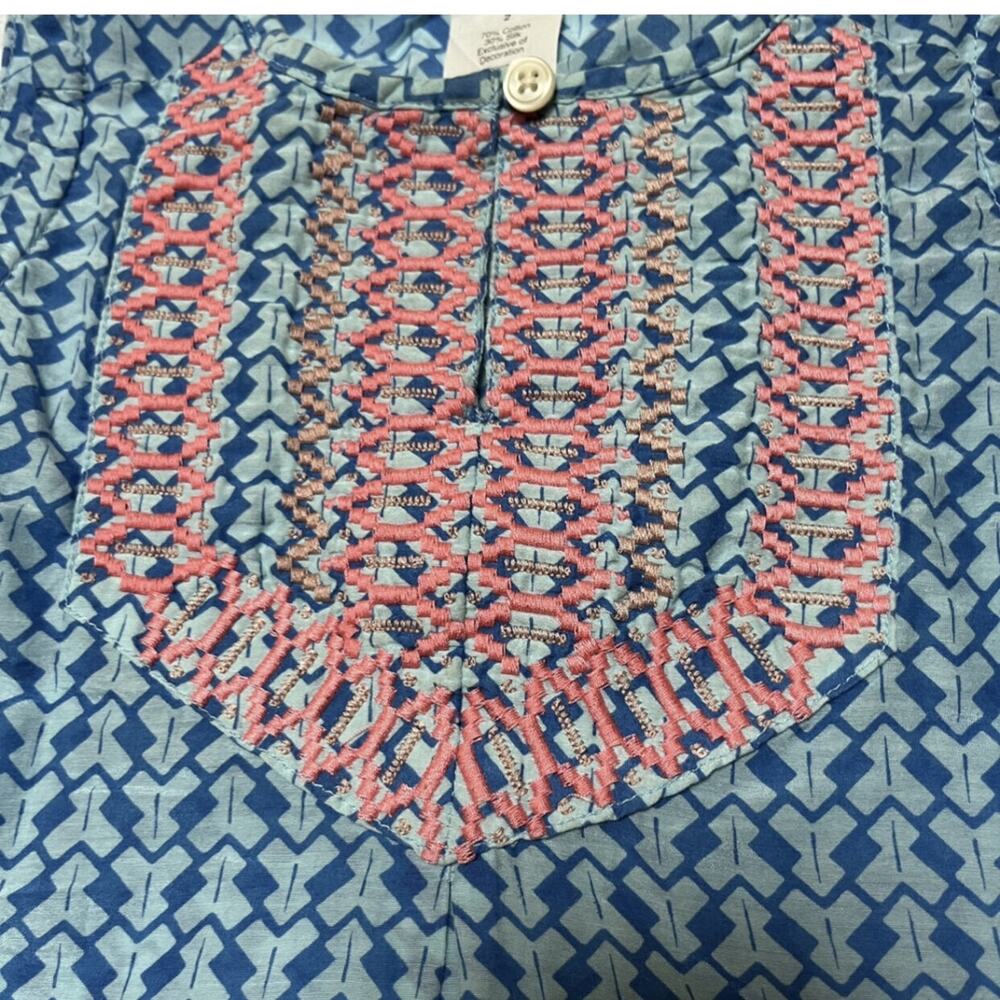 Crewcuts Embroidered Silk Blend Blouse Size 2 - Picture 3 of 5
